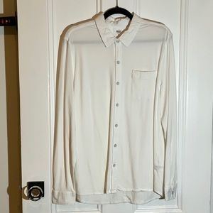 Paige Stockton Button Up Polo Medium White